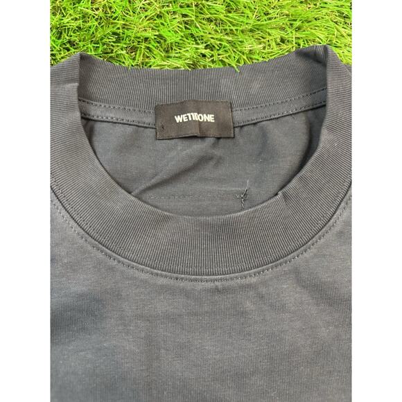 WE11DONE Multi Logo Graphic T-Shirt Black Size L Korea Streetwear Oversized Fit - Picture 3 of 9